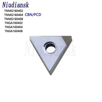 Алмазные лезвия TNGA TNMG160402 160404 TNMG160408 CBN PCD Режущий Инструмент Из Кубического Нитрида Бора Внешняя Токарная Твердосплавная Пластина