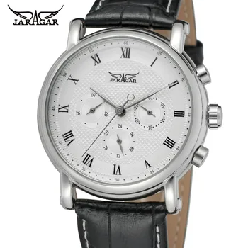 Модные мужские часы Jargar от ведущего бренда класса люкс с автоматическим приводом, цвет натуральной кожи Белый, высококачественные наручные часы для деловых людей